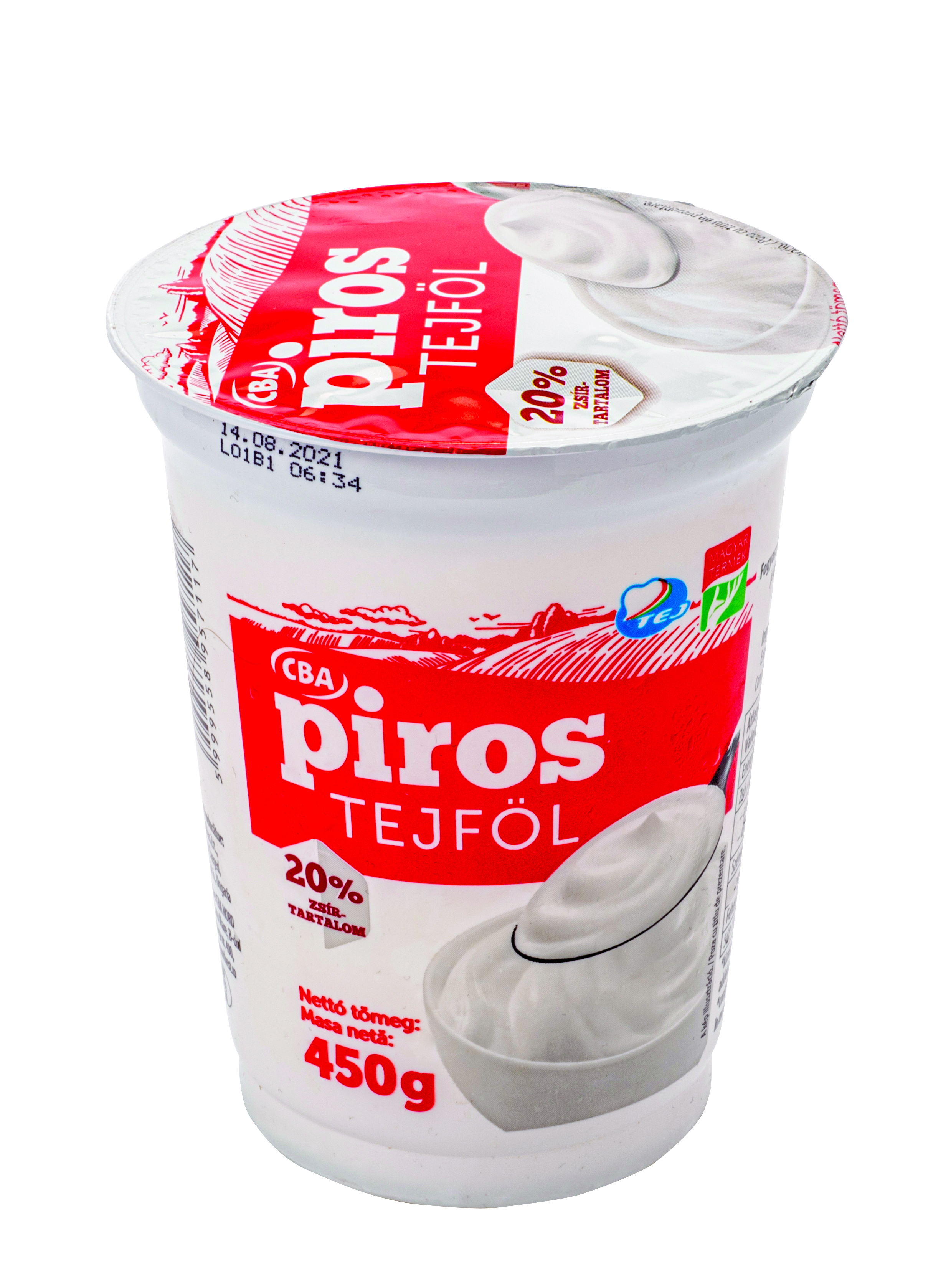 CBA PIROS tejföl 20% 450g